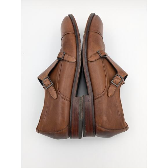 Cole Haan Men's Harrison Monk Oxfords Leather British Tan Size 10.5 EU44.5 - Picture 9 of 15